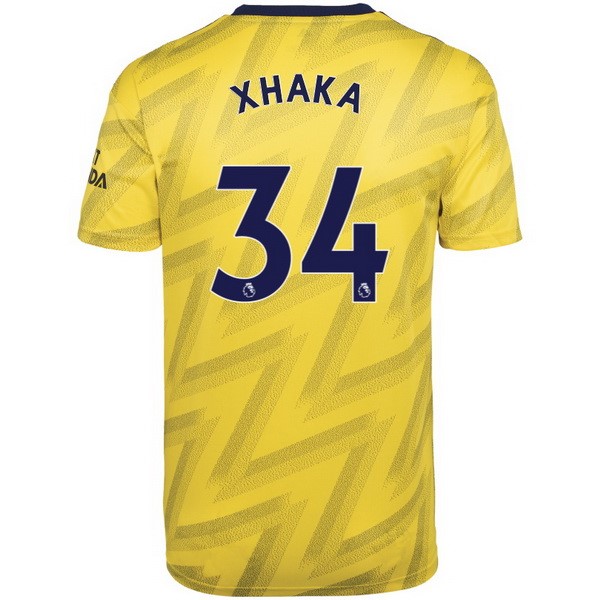 Camiseta Arsenal NO.34 Xhaka Segunda equipación 2019-2020 Amarillo